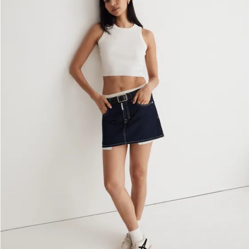 Madewell Dark Indigo Denim Mini Skort